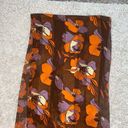 Retro Cejon Brown & Orange Floral Rectangle Neck Scarf Photo 2