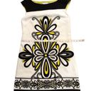 London Times  sleeveless shift dress yellow white and black geometric print size Photo 10