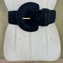 Amanda Smith Vintage  Wide Black Suede Belt And Buckle Small 26-30 In Photo 10