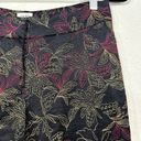 Cache  Vintage Black Embroidered Floral Flare Pants Photo 3