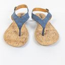 Kork-Ease KORKS Slate Blue Skylar Comfort Sandal Toe-Post Buckle Vegan Nubuck Women's 8 Photo 5