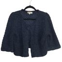 Aryeh  Navy Blue Wool Blend Single Buttoned Cardigan Sweater Chunky Knit Medium Photo 0