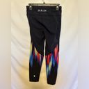 Sweaty Betty  London Power Leggings 7/8 Black Red Blue Strobe Pocket Size Small Photo 8