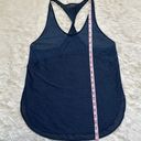 Lululemon Tank Top Twist and Train Racerback Lace Mesh Sheer Navy Photo 8