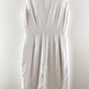 J. McLaughlin  Sleeveless Lined Ruffle Pencil Dress White 6 Photo 9