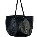 Patricia Nash  Benvenuto Black Leather Distressed Large Tote Bag Studded Purse Photo 1