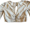 Majorelle  Twist Front Crop Top Tan Long Sleeve Shirt Blouse Size Small Women's Photo 10