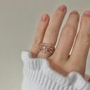 American Vintage Vintage “Keturah” Rosegold Rhinestone Six Shank Ring Maximalist Glam Bohemian Jewelry Photo 14