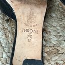 Brighton  Italy Black Leather Silver Rhinestone Throne Heel Mules Size 7.5 Photo 6
