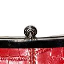 Nine West  vintage red faux croc satchel! Photo 2