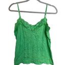 Bongo Y2K  Juniors Neon Green Lace Camisole Tank Top Size Large Photo 0