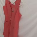 Joan Rivers : Coral button down dress- cotton top with linen bottom- pockets-MP Photo 11