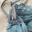 Aerie Eyelash Lace Light Blue Padded Bralette Photo 5