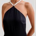 Meshki Blanche satin Pearl Halter Maxi Photo 0