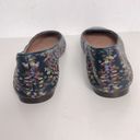 Fossil  Abstract Multicolor Print Leather Round Toe Ballet Flats Skimmers 9.5 Photo 3