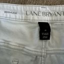 Lane Bryant  Bermuda Jean Denim Shorts Size 28 White Photo 1