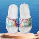 Puma NWT  COOL CAT SPORT  TIE DYE WHITE SLIP ON SLIDES SANDALS SZ-8 Photo 1