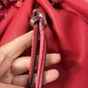 ZARA  Basic Bucket Bag Red Shoulder Bag Purse Y2K Pebble Leather Boho Photo 6