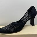 Wild Rose Womens Vintage Black Heel Shoes Size 8.5 Fishnet Photo 3