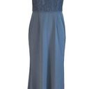 Adrianna Papell  Women's Formal Dress Size 16 Blue Sleeveless Lace and Crepe Gown Photo 0