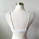 437  White Tie Shoulder Bikini Top Photo 1