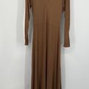 Vince Long Sleeve Draped Dress in Dark Taupe Large Photo 7