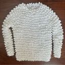 90s Vintage Y2k Bubble Popcorn White Long Sleeve Top Photo 4