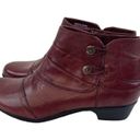 Earth Origins * Pembroke Ankle Comfort Boots Womens 10M Burgundy Zip Casual Booti Photo 5