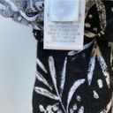 Garnet Hill  Organic‎ Linen Knit Tank Black and White Floral Print Size Large Photo 5