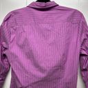 Krass&co NY &  3/4 Sleeves Button Front Striped Purple Shirt Women's Size Large Office Photo 5