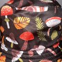 None Mushroom & Leaf Bucket Hat Brown & Black Reversible Fits Like An Adult Medium Photo 3