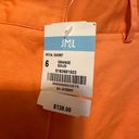 J. McLaughlin  NWT Orange Petal Shorts Size 6 Scalloped Classic Preppy Colorful Photo 2