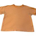Marine layer  Cropped Textured Stripe Crew Neck Top Peach Size Small Photo 1