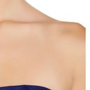 La Blanca Navy Ruffle Bandeau strapless one piece swimsuit Photo 2