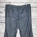 Lane Bryant  NWT Sz 28 Tall Chambray Blue Drawstring Elastic Waist Wide Leg Pants Photo 3