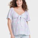 Isabel Maternity Plaid Top Photo 0