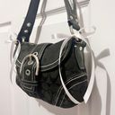 Coach 🎀 Vintage  Signature soho satchel shoulder bag in black canvas Photo 1