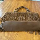 Nine West  Large Leather Fringe Bag Purse GUC! #81 Photo 4