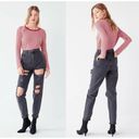 Urban Outfitters BDG  Mom Jeans High Rise Distressed Ripped Gray Women’s Size 28 Photo 1