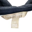 Banana Republic  Navy Gray Long Sleeve Hooded Open Back Short Sweatshirt Size S Photo 4