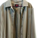 Gallery  Women's XLarge Trench Coat Beige Green,‎ button down Photo 3