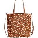 Madewell NWT  Transport Tote Animal Print Calf Hair Leather Bag Tan Camel & Ivory Photo 2