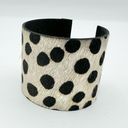 Animal Print Cheetah Faux Fur Cuff Bracelet NEW Gray Photo 5