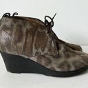 Donald Pliner  Nakka Suede Animal Print Wedge Boots Size 8 Photo 0