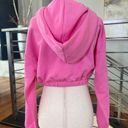 Naked Wardrobe  French Terry Hoodie in Bubblegum Pink Photo 6