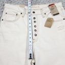 Levi’s Levi's Snap Ribcage Straight Ankle Jeans Exposed Button Fly White Size 31 x 27 Photo 14