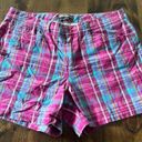 Dockers  Collection Cotton Mid Rise Curvy Colorful Plaid Shorts Summer Size 12P Photo 1