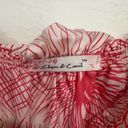 Chris & Carol  Red & White Ruffled Strapless Tank Top Size Small Photo 92