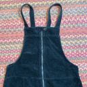 Forever 21 BLACK CORDUROY ZIP FRONT OVERALL MINI DRESS Photo 1