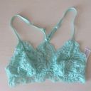 Forever 21 turquoise teal lace racer back bralette Photo 0